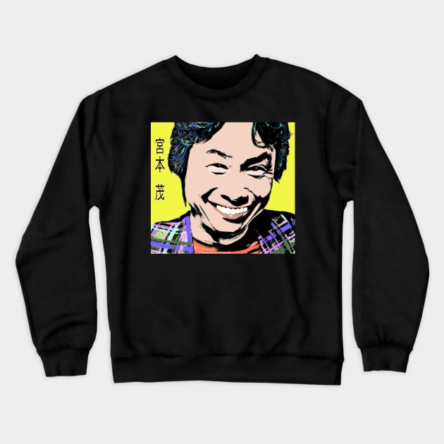 Shigeru Myamoto POP #1 Crewneck Sweatshirt by SiSuSiSu